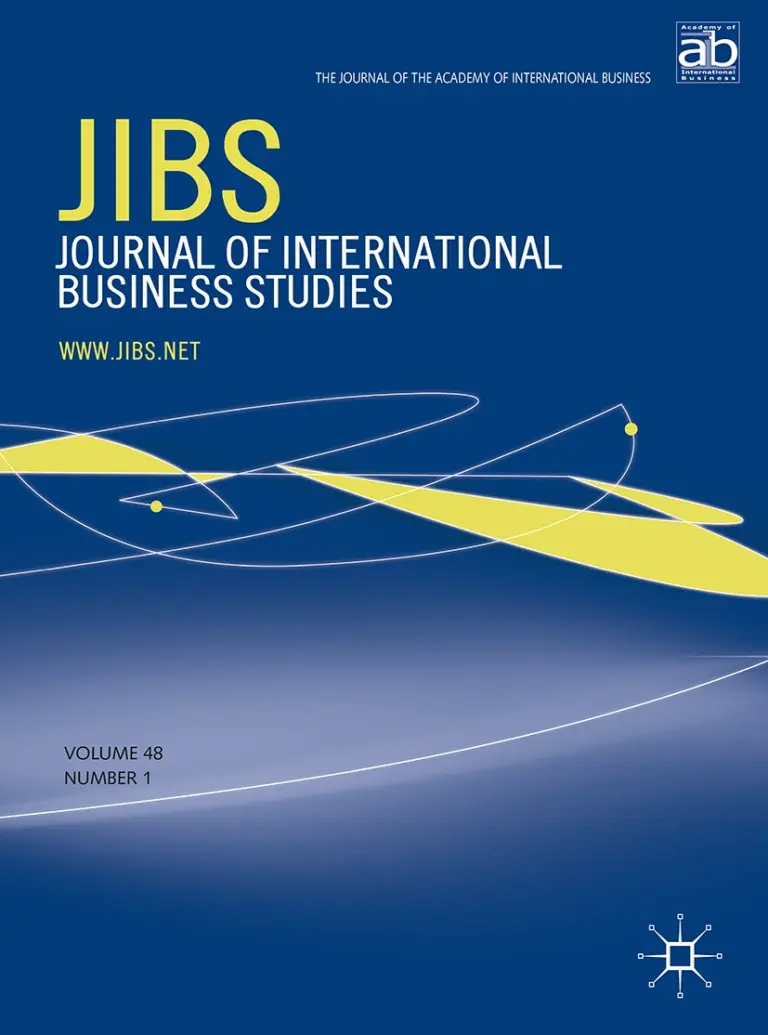 New publication in the Journal of International Business Studies